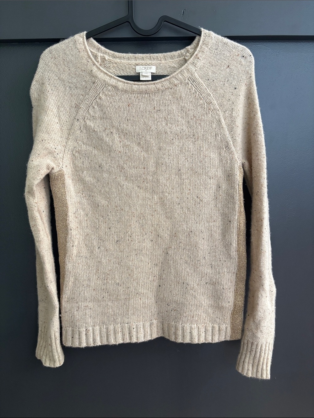 J. Crew Cream Speckled Crewneck Sweater